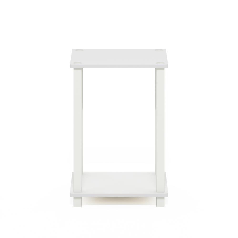Simplistic End Table, Small, White/White. Picture 2