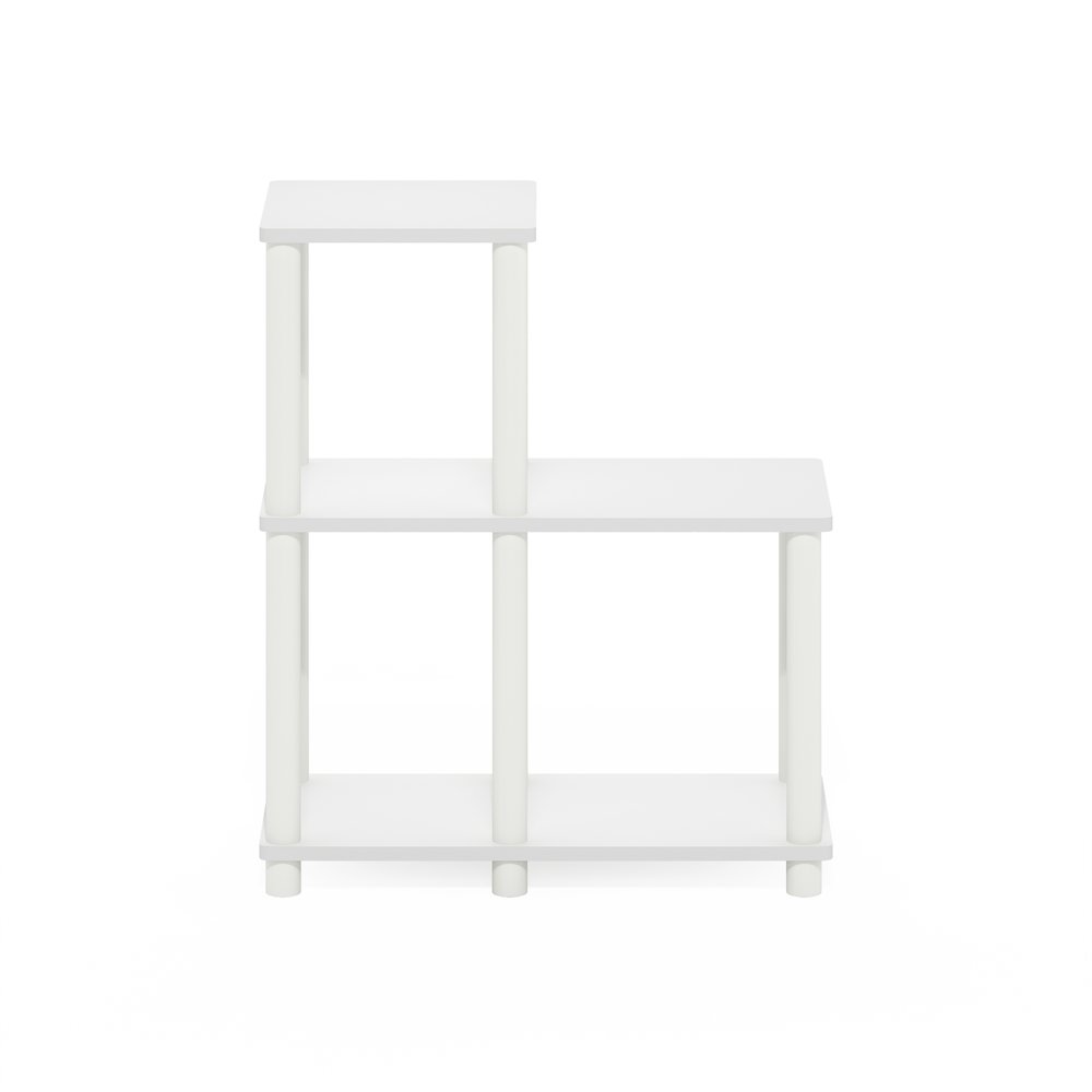 Turn-N-Tube Accent Decorative Shelf, White/White. Picture 2
