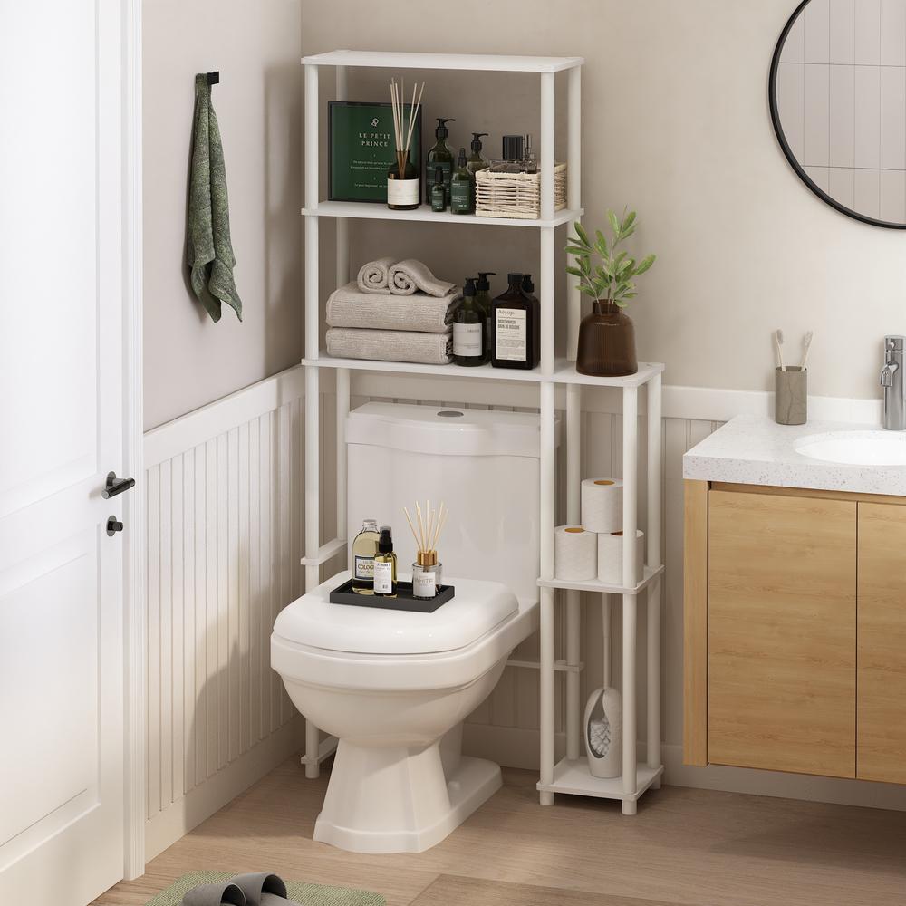 Turn-N-Tube Toilet Space Saver with 5 Shelves, White/White. Picture 5