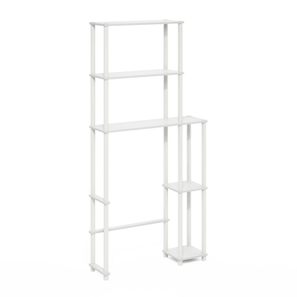 Turn-N-Tube Toilet Space Saver with 5 Shelves, White/White. Picture 1