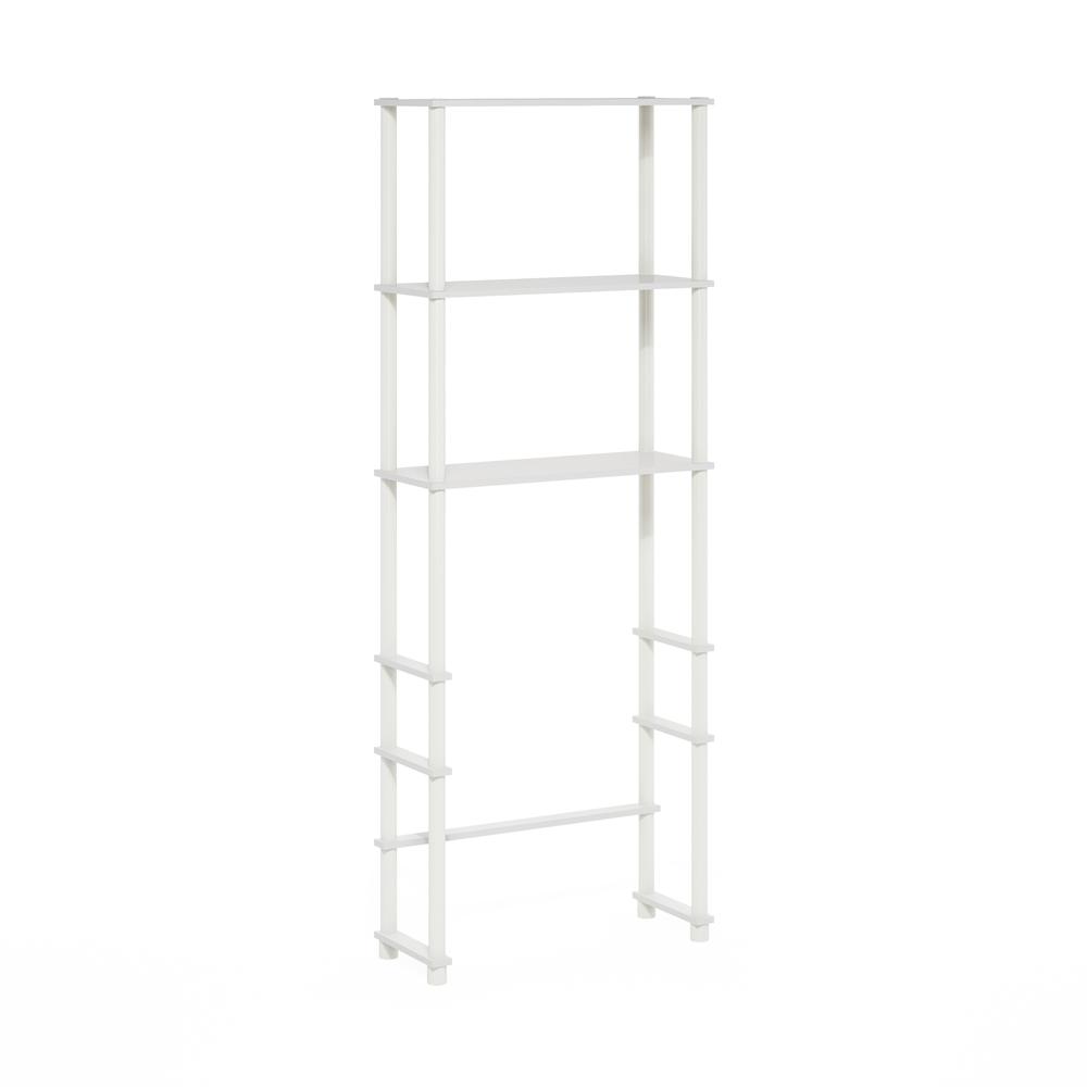 Turn-N-Tube Toilet Space Saver with 3 Shelves, White/White. Picture 1