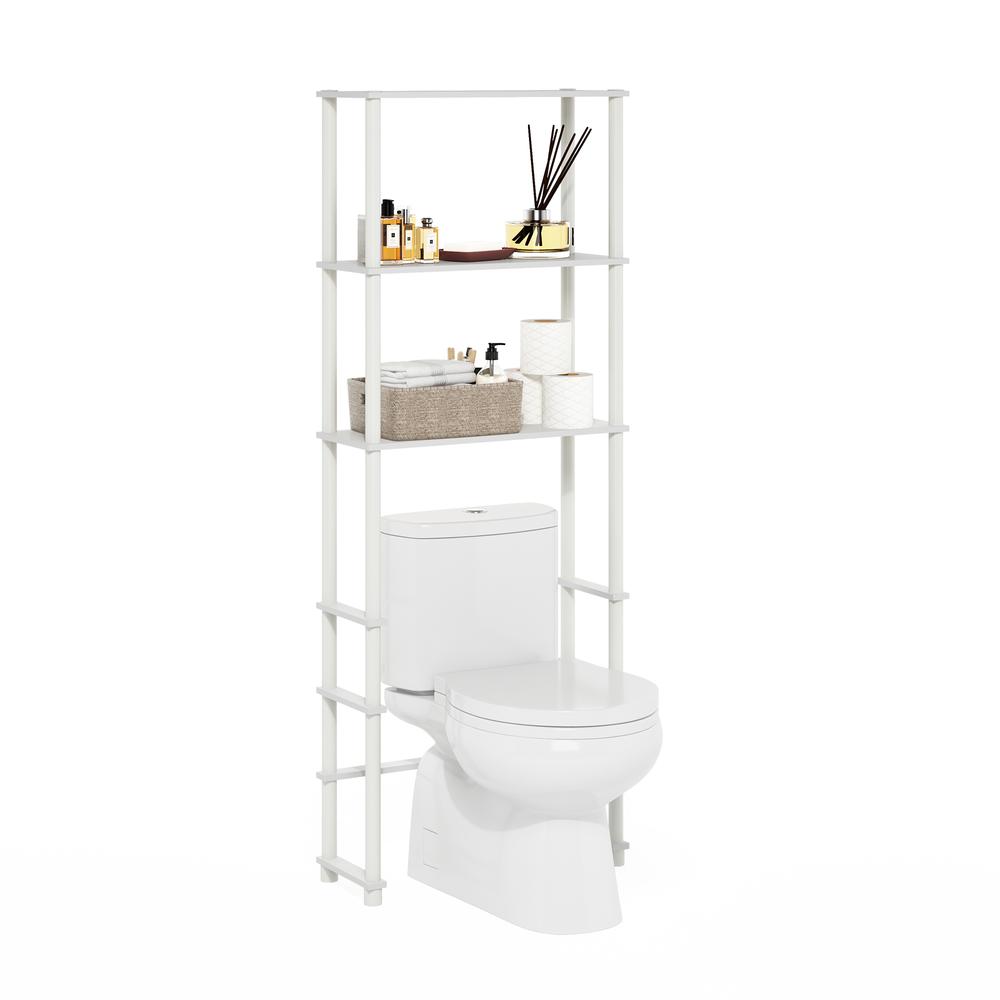 Turn-N-Tube Toilet Space Saver with 3 Shelves, White/White. Picture 3