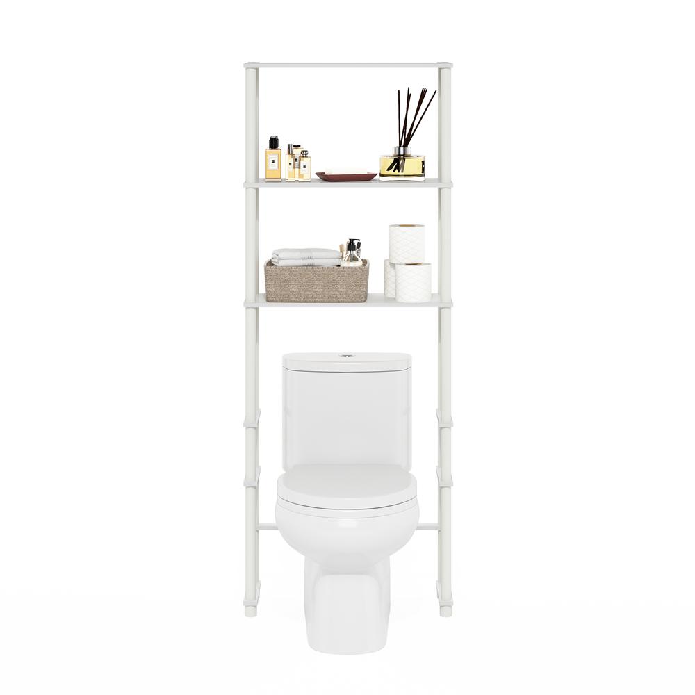 Turn-N-Tube Toilet Space Saver with 3 Shelves, White/White. Picture 4