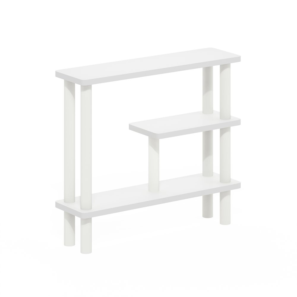 Turn-N-Tube Slim Space Saving Storage Rack, White/White. Picture 1
