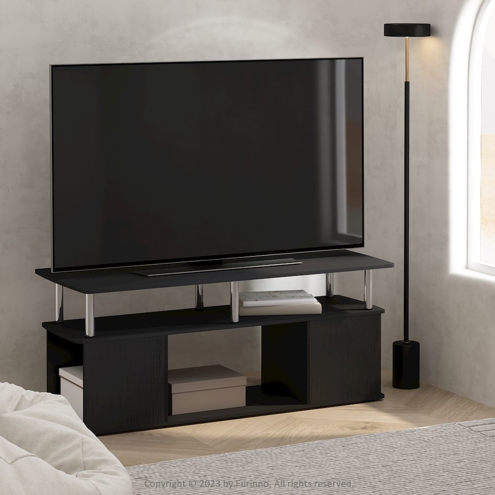 JAYA Utility Design Coffee Table, Americano, Stainless Steel Tubes. Picture 6
