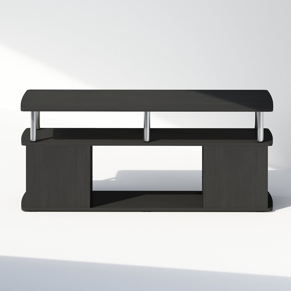 JAYA Utility Design Coffee Table, Americano, Stainless Steel Tubes. Picture 3