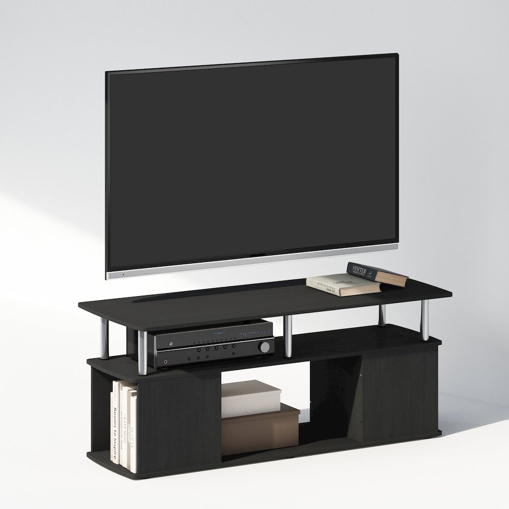 JAYA Utility Design Coffee Table, Americano, Stainless Steel Tubes. Picture 4