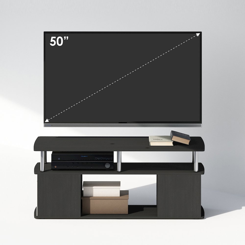 JAYA Utility Design Coffee Table, Americano, Stainless Steel Tubes. Picture 5