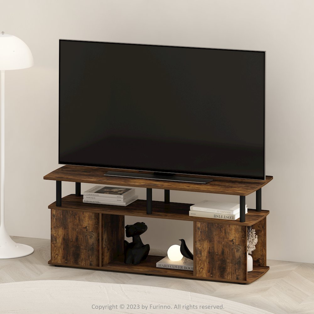 JAYA Utility Design Coffee Table, Amber Pine/Black. Picture 6