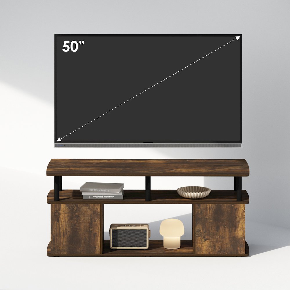 JAYA Utility Design Coffee Table, Amber Pine/Black. Picture 5