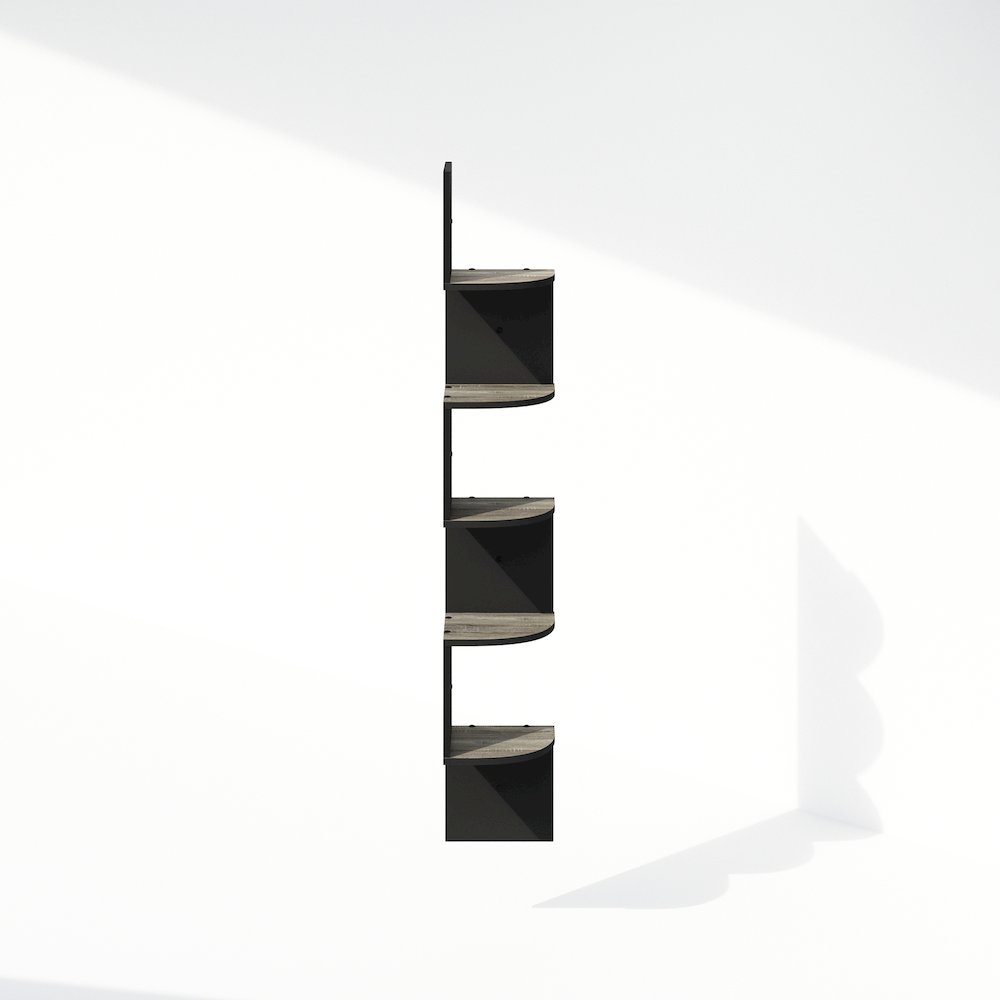 5-Tier Floating Corner Shelf, Wall Mount Shelves for Storage. Picture 3