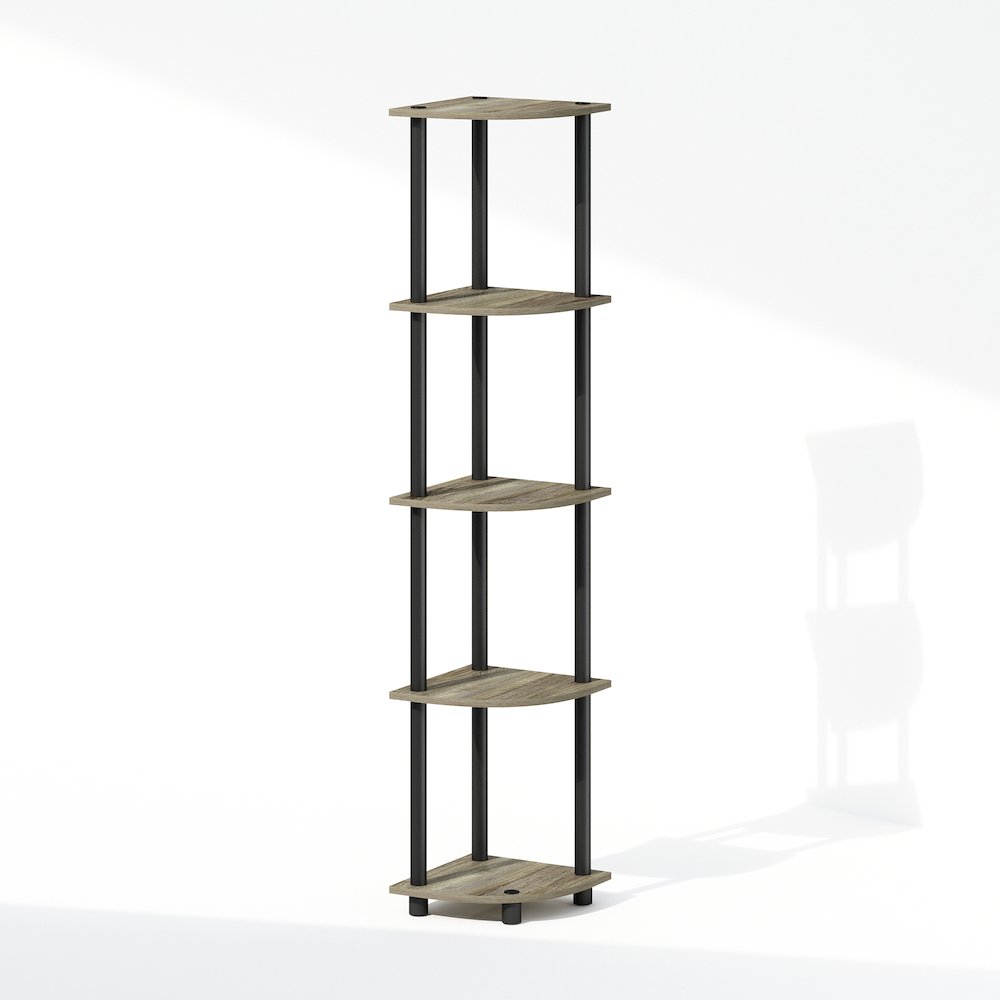 Turn-N-Tube 5 Tier Multipurpose Corner Display Rack Shelving. Picture 1
