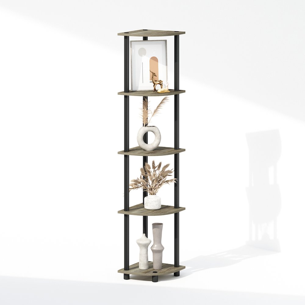 Turn-N-Tube 5 Tier Multipurpose Corner Display Rack Shelving. Picture 4