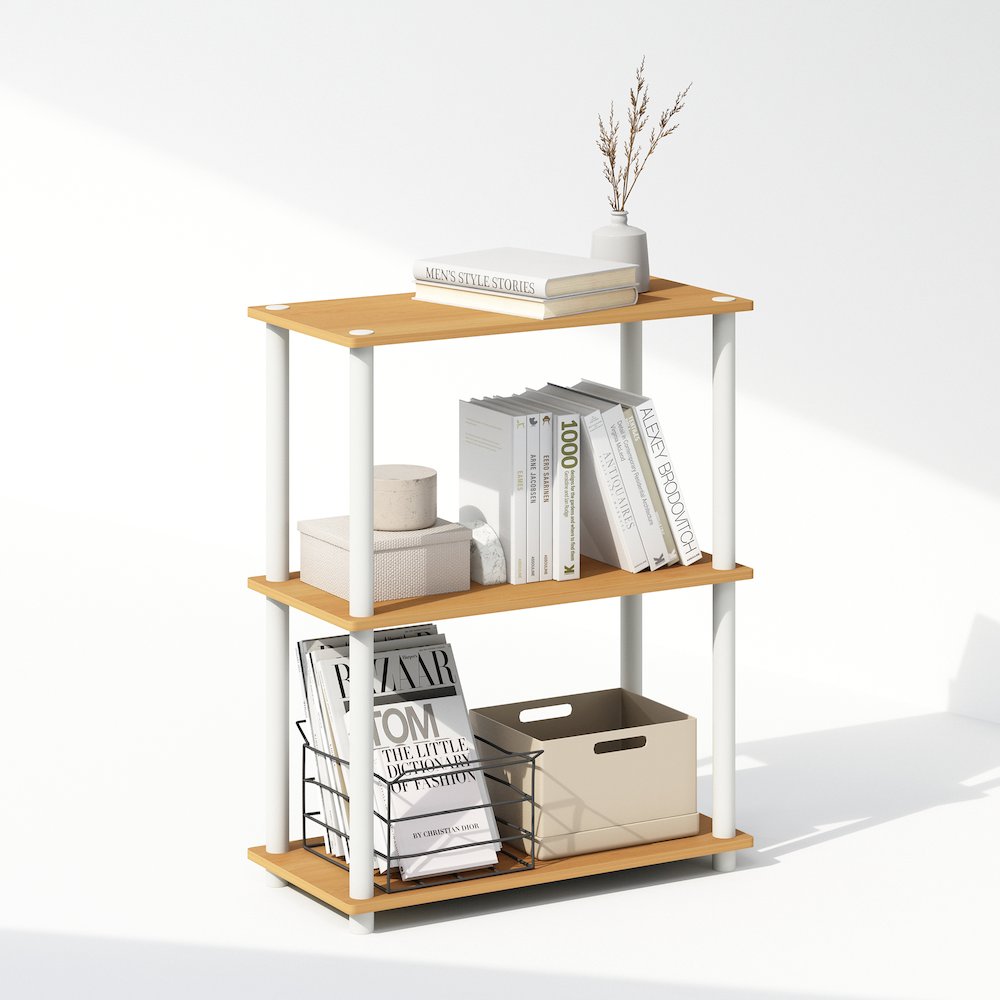 Turn-N-Tube 3-Tier Multipurpose Compact Display Rack, Shelving Unit, Bookcase. Picture 4