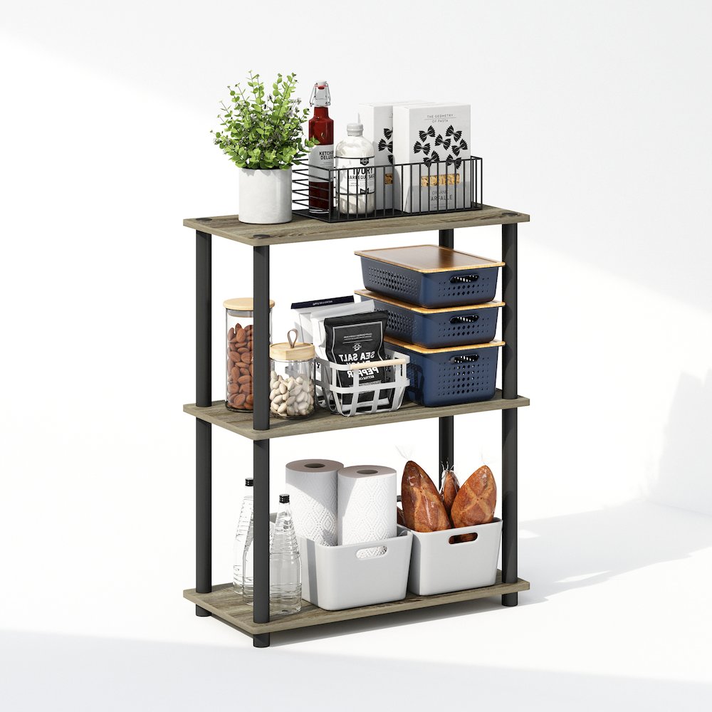 Turn-N-Tube 3-Tier Multipurpose Compact Display Rack, Shelving Unit, Bookcase. Picture 4