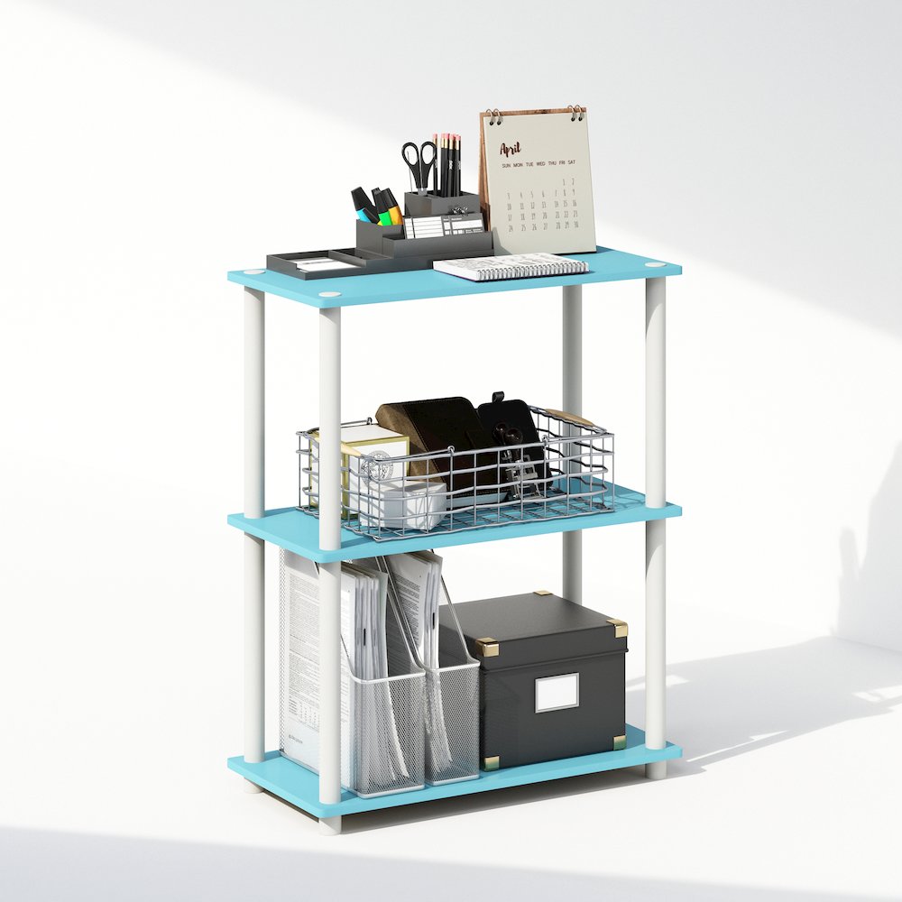 Turn-N-Tube 3-Tier Multipurpose Compact Display Rack, Shelving Unit, Bookcase. Picture 4