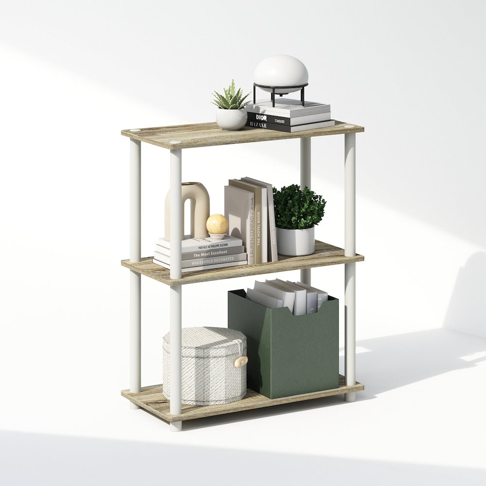 Turn-N-Tube 3-Tier Multipurpose Compact Display Rack, Shelving Unit, Bookcase. Picture 4