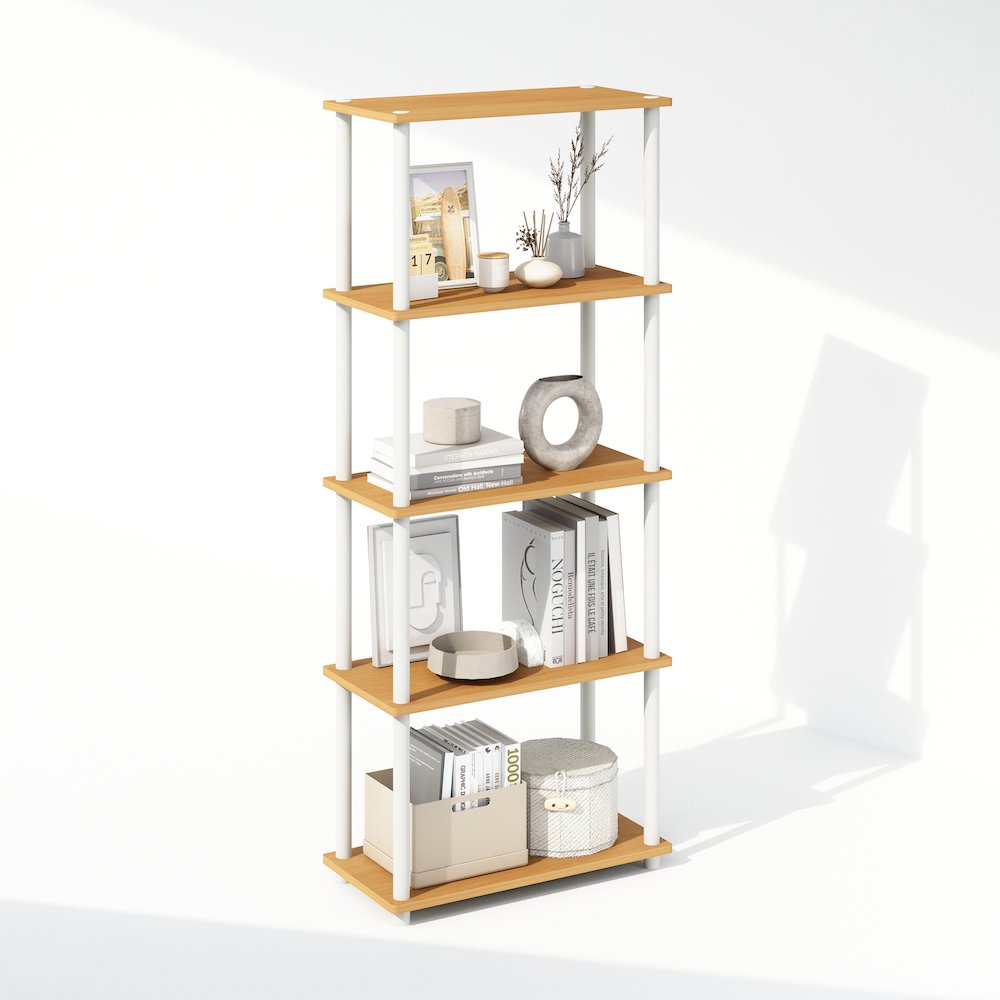 Turn-N-Tube 5-Tier Multipurpose Compact Display Rack, Shelving Unit, Bookcase. Picture 4