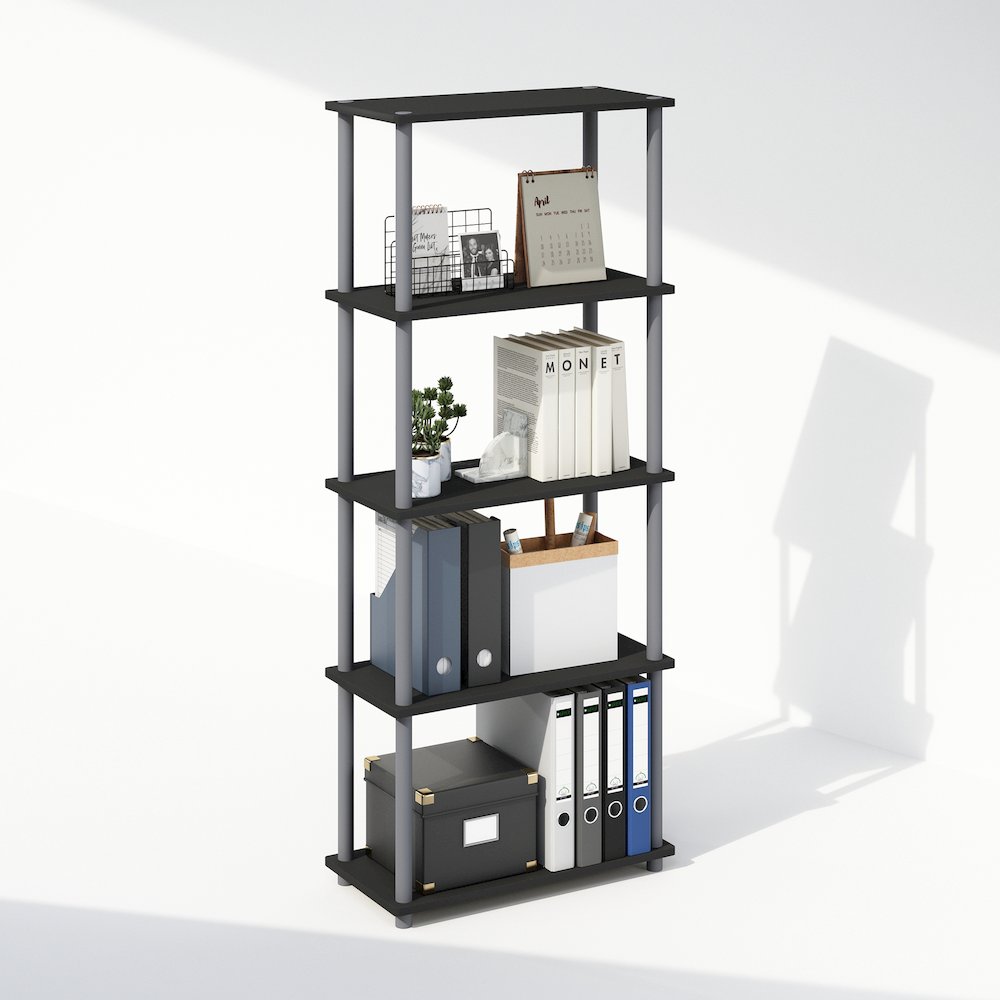 Turn-N-Tube 5-Tier Multipurpose Compact Display Rack, Shelving Unit, Bookcase. Picture 4