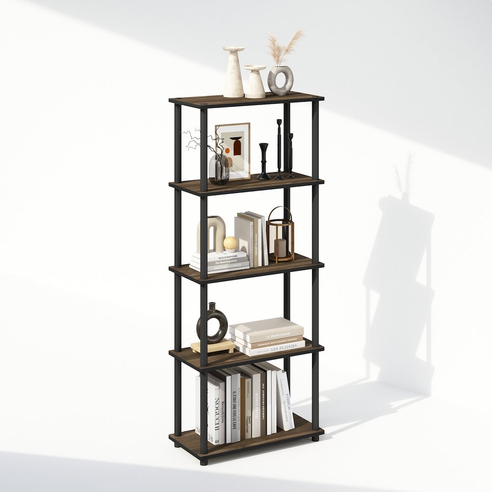 Turn-N-Tube 5-Tier Multipurpose Compact Display Rack, Shelving Unit, Bookcase. Picture 4