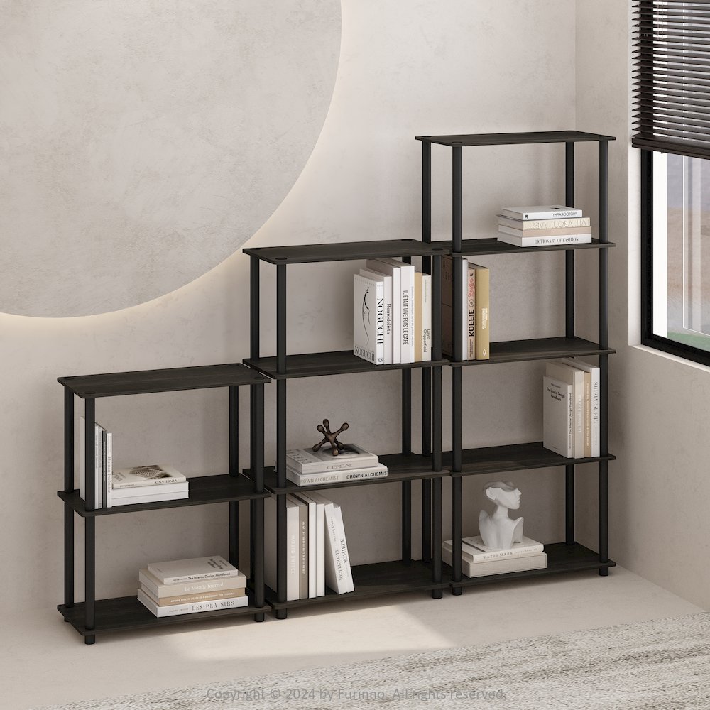 Turn-N-Tube 5-Tier Multipurpose Compact Display Rack, Shelving Unit, Bookcase. Picture 6