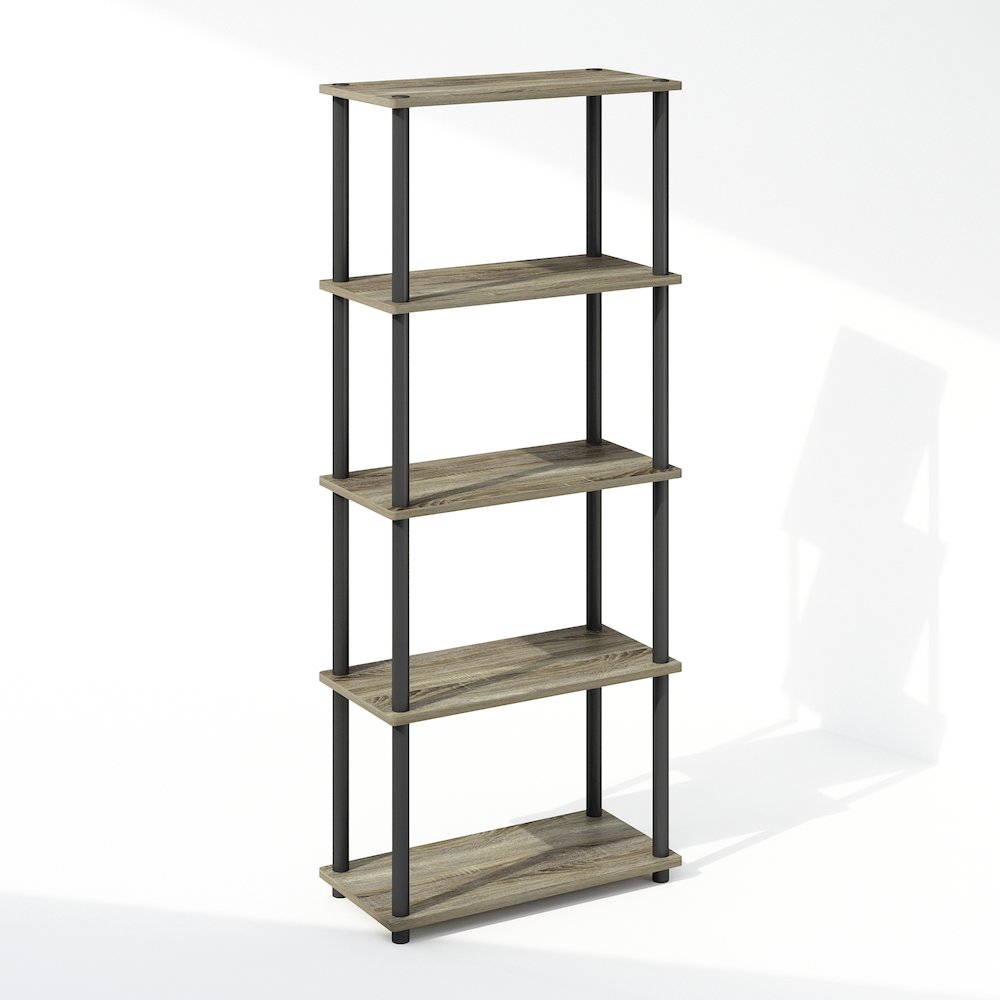 Turn-N-Tube 5-Tier Multipurpose Compact Display Rack, Shelving Unit, Bookcase. Picture 1