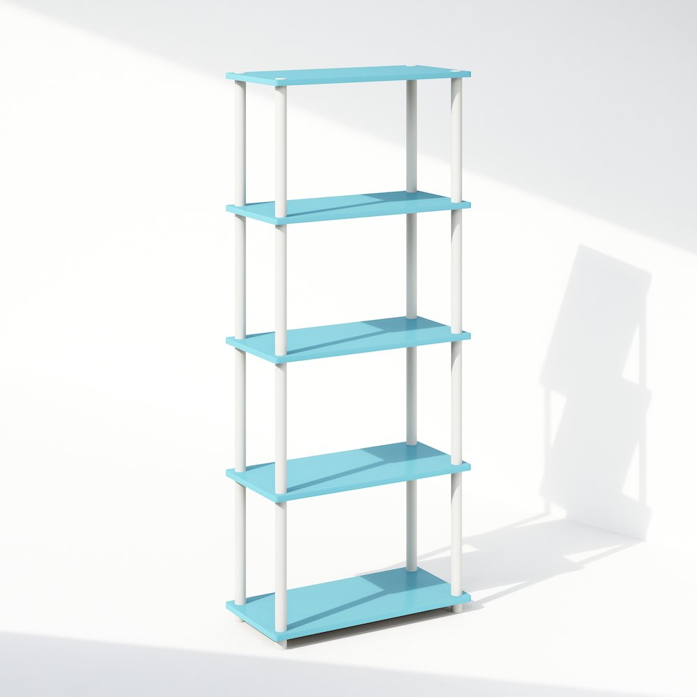 Turn-N-Tube 5-Tier Multipurpose Compact Display Rack, Shelving Unit, Bookcase. Picture 1