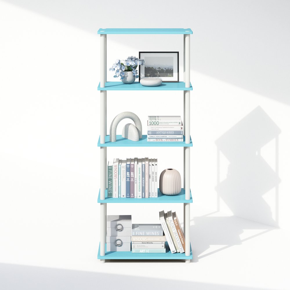Turn-N-Tube 5-Tier Multipurpose Compact Display Rack, Shelving Unit, Bookcase. Picture 5