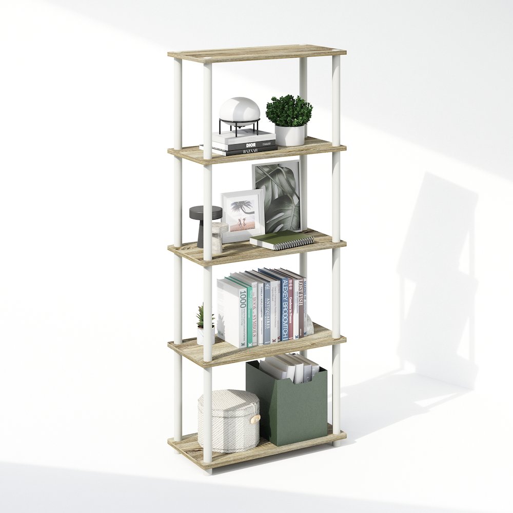 Turn-N-Tube 5-Tier Multipurpose Compact Display Rack, Shelving Unit, Bookcase. Picture 4