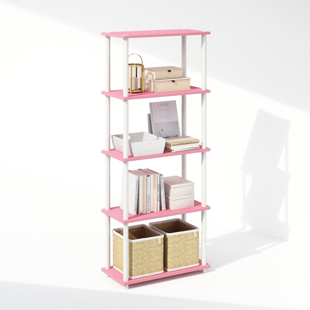 Turn-N-Tube 5-Tier Multipurpose Compact Display Rack, Shelving Unit, Bookcase. Picture 4