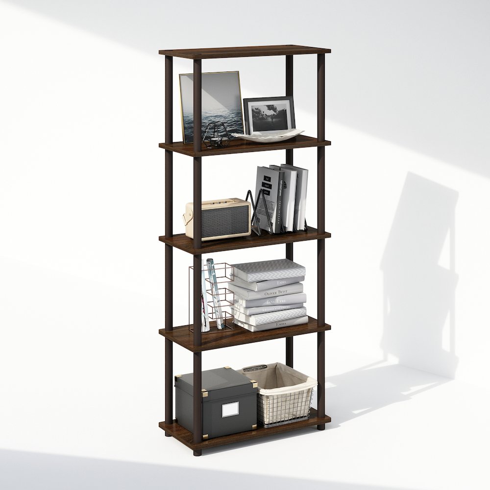 Turn-N-Tube 5-Tier Multipurpose Compact Display Rack, Shelving Unit, Bookcase. Picture 4