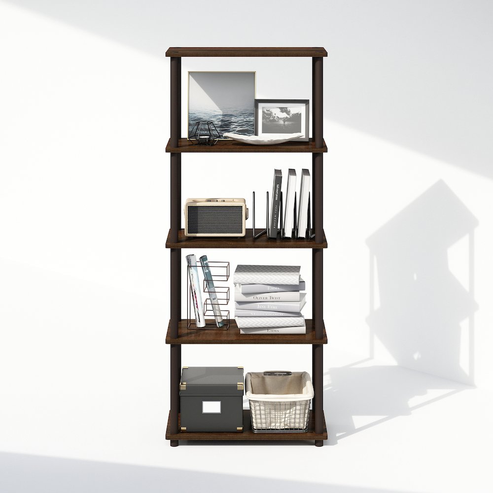 Turn-N-Tube 5-Tier Multipurpose Compact Display Rack, Shelving Unit, Bookcase. Picture 5