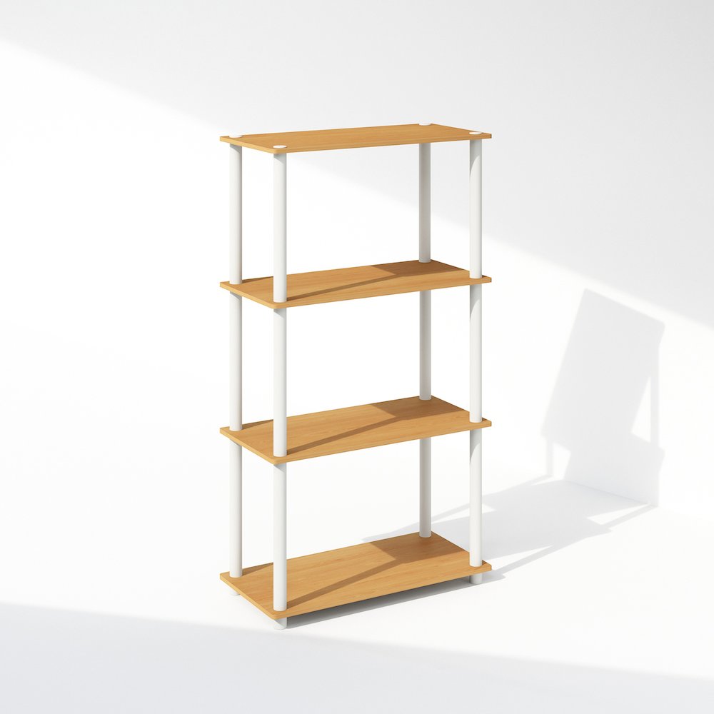 Turn-N-Tube 4-Tier Multipurpose Shelf Display Rack, Shelving Unit, Bookcase. Picture 1
