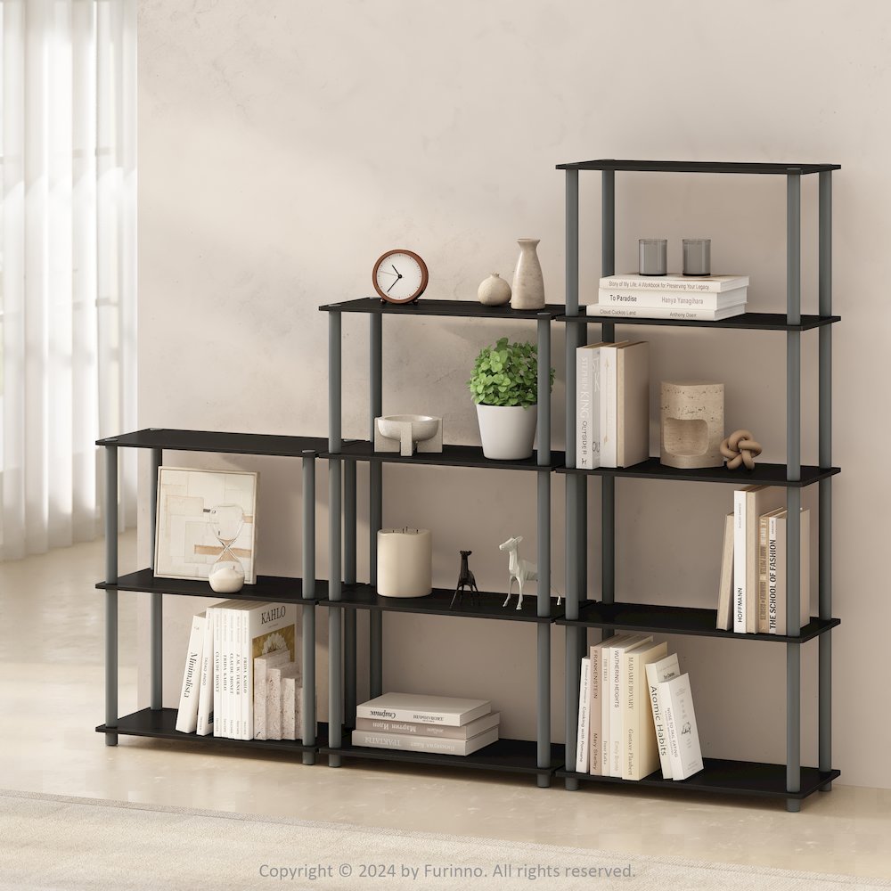 Turn-N-Tube 4-Tier Multipurpose Shelf Display Rack, Shelving Unit, Bookcase. Picture 6