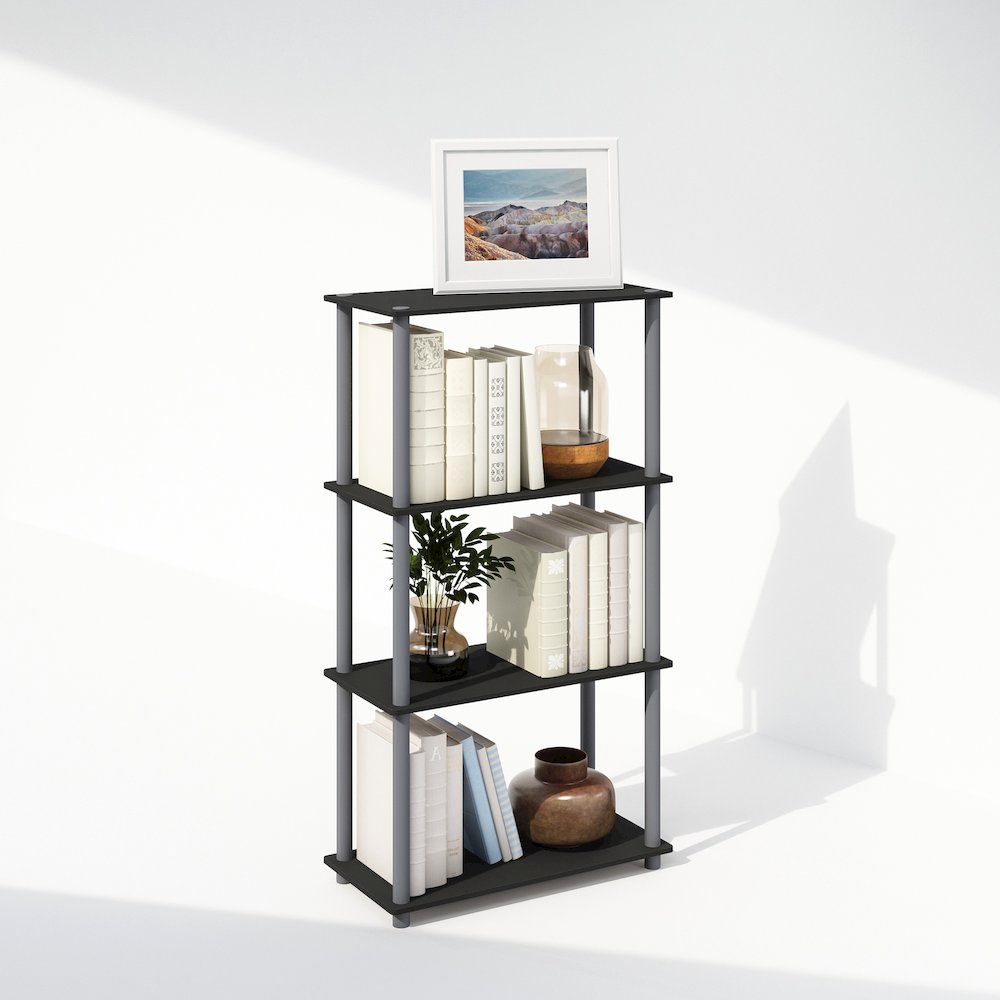 Turn-N-Tube 4-Tier Multipurpose Shelf Display Rack, Shelving Unit, Bookcase. Picture 4