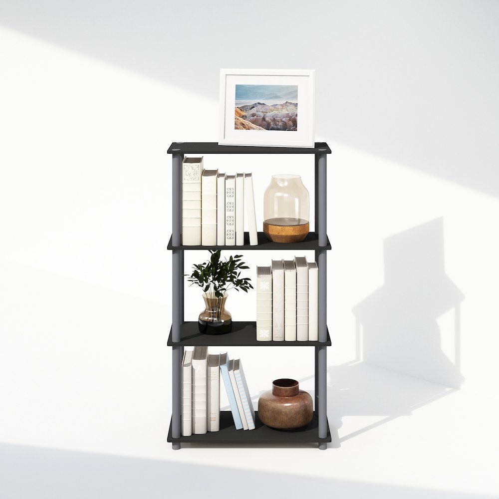 Turn-N-Tube 4-Tier Multipurpose Shelf Display Rack, Shelving Unit, Bookcase. Picture 5