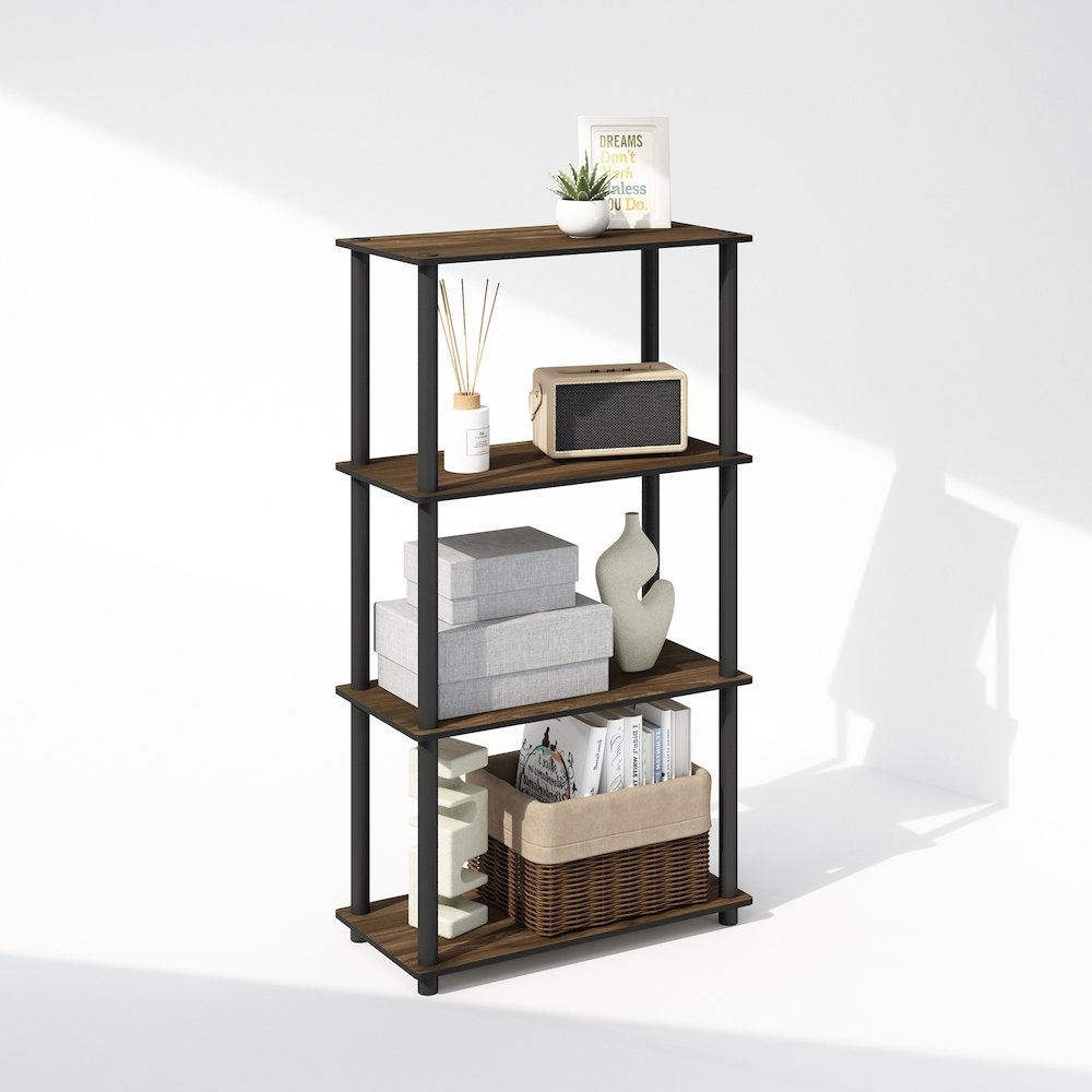 Turn-N-Tube 4-Tier Multipurpose Shelf Display Rack, Shelving Unit, Bookcase. Picture 4