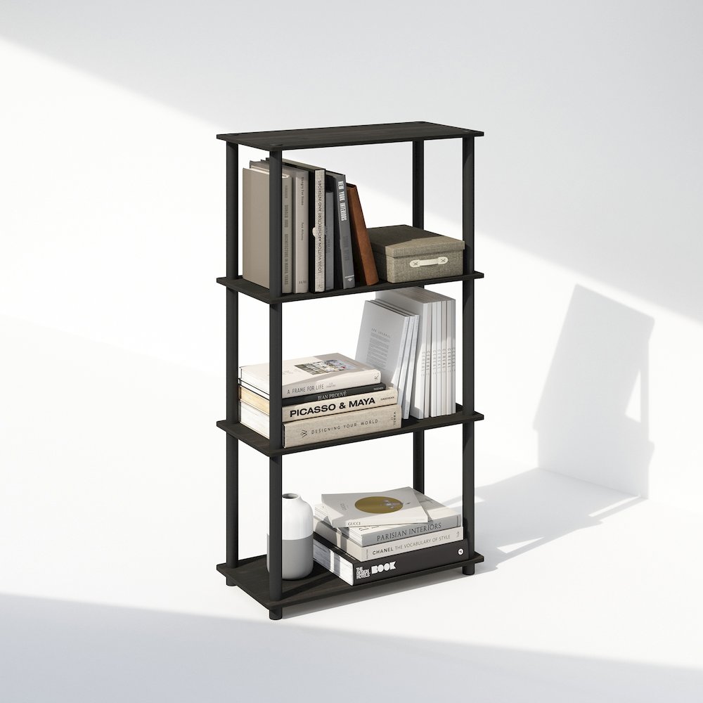Turn-N-Tube 4-Tier Multipurpose Shelf Display Rack, Shelving Unit, Bookcase. Picture 4