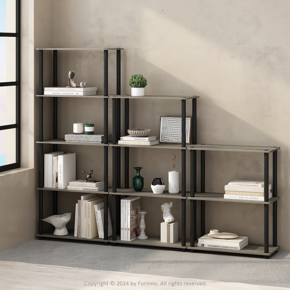 Turn-N-Tube 4-Tier Multipurpose Shelf Display Rack, Shelving Unit, Bookcase. Picture 6
