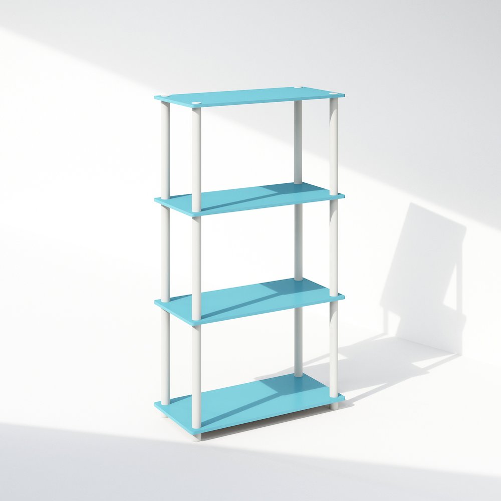 Turn-N-Tube 4-Tier Multipurpose Shelf Display Rack, Shelving Unit, Bookcase. Picture 1