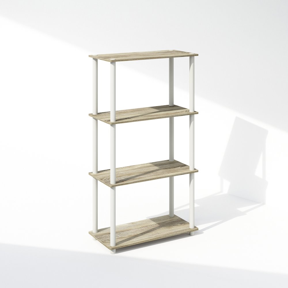 Turn-N-Tube 4-Tier Multipurpose Shelf Display Rack, Shelving Unit, Bookcase. Picture 1