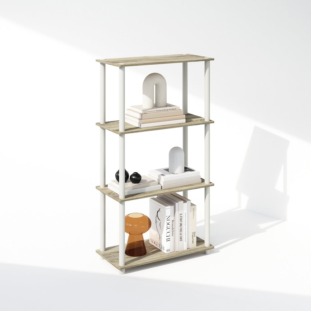 Turn-N-Tube 4-Tier Multipurpose Shelf Display Rack, Shelving Unit, Bookcase. Picture 4