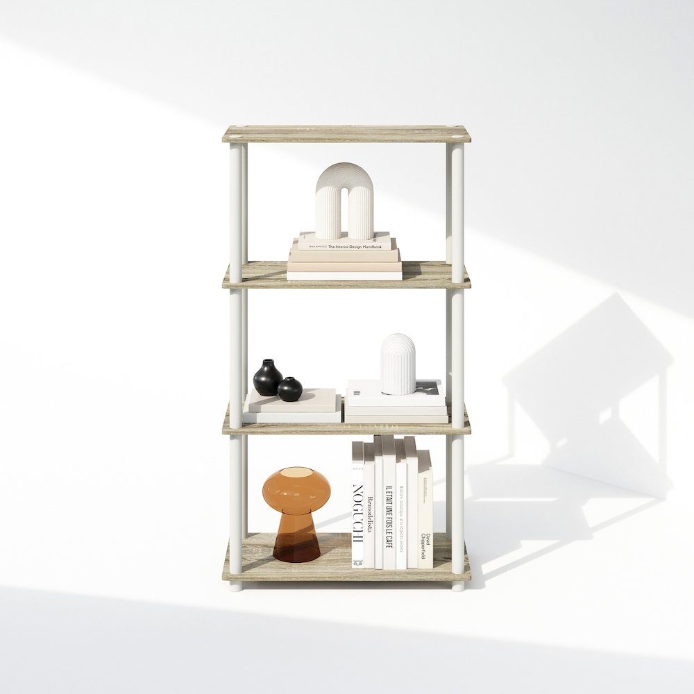 Turn-N-Tube 4-Tier Multipurpose Shelf Display Rack, Shelving Unit, Bookcase. Picture 5
