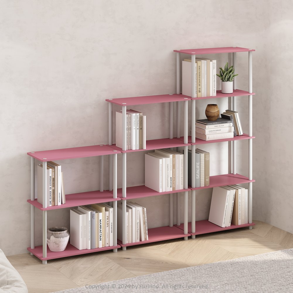 Turn-N-Tube 4-Tier Multipurpose Shelf Display Rack, Shelving Unit, Bookcase. Picture 6