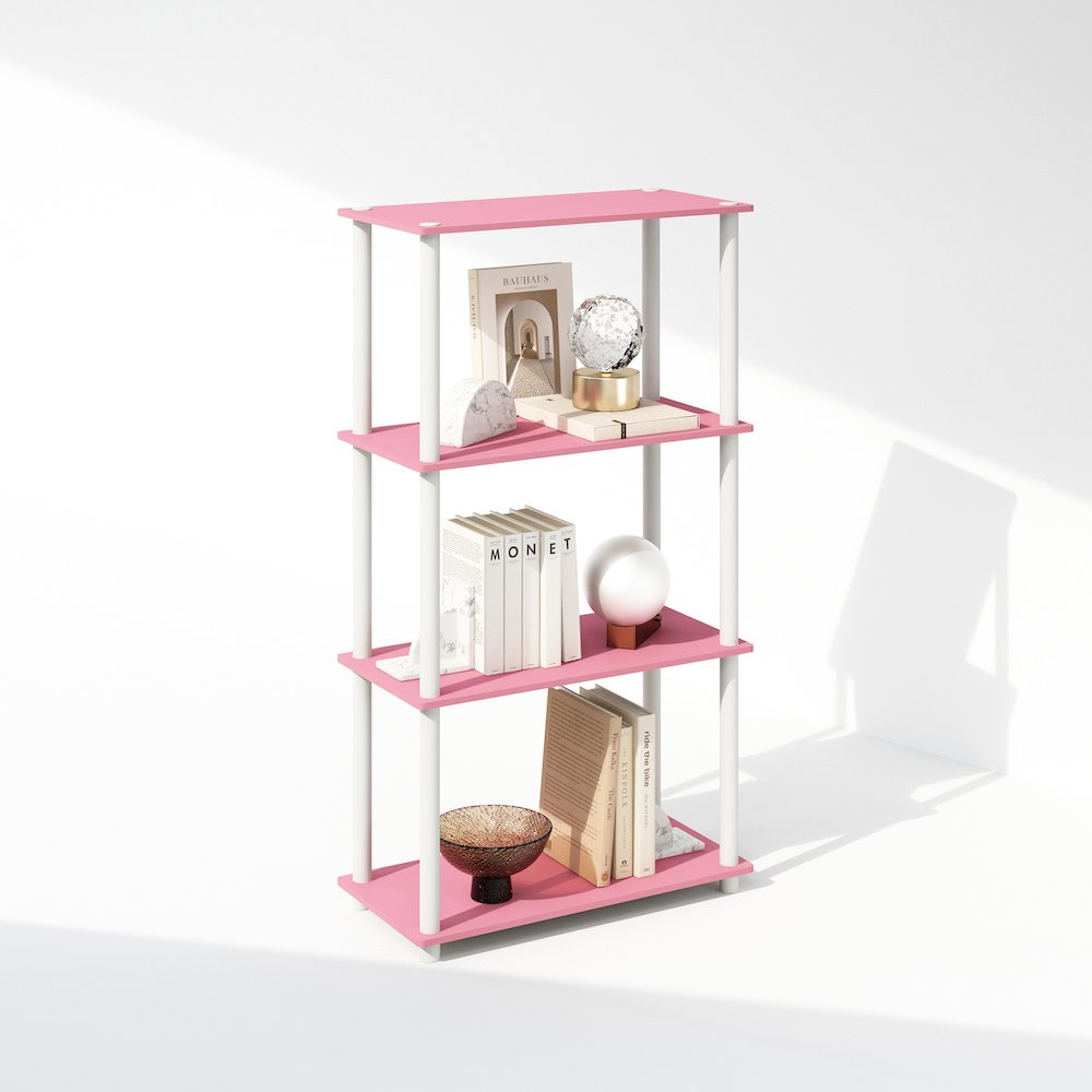 Turn-N-Tube 4-Tier Multipurpose Shelf Display Rack, Shelving Unit, Bookcase. Picture 4