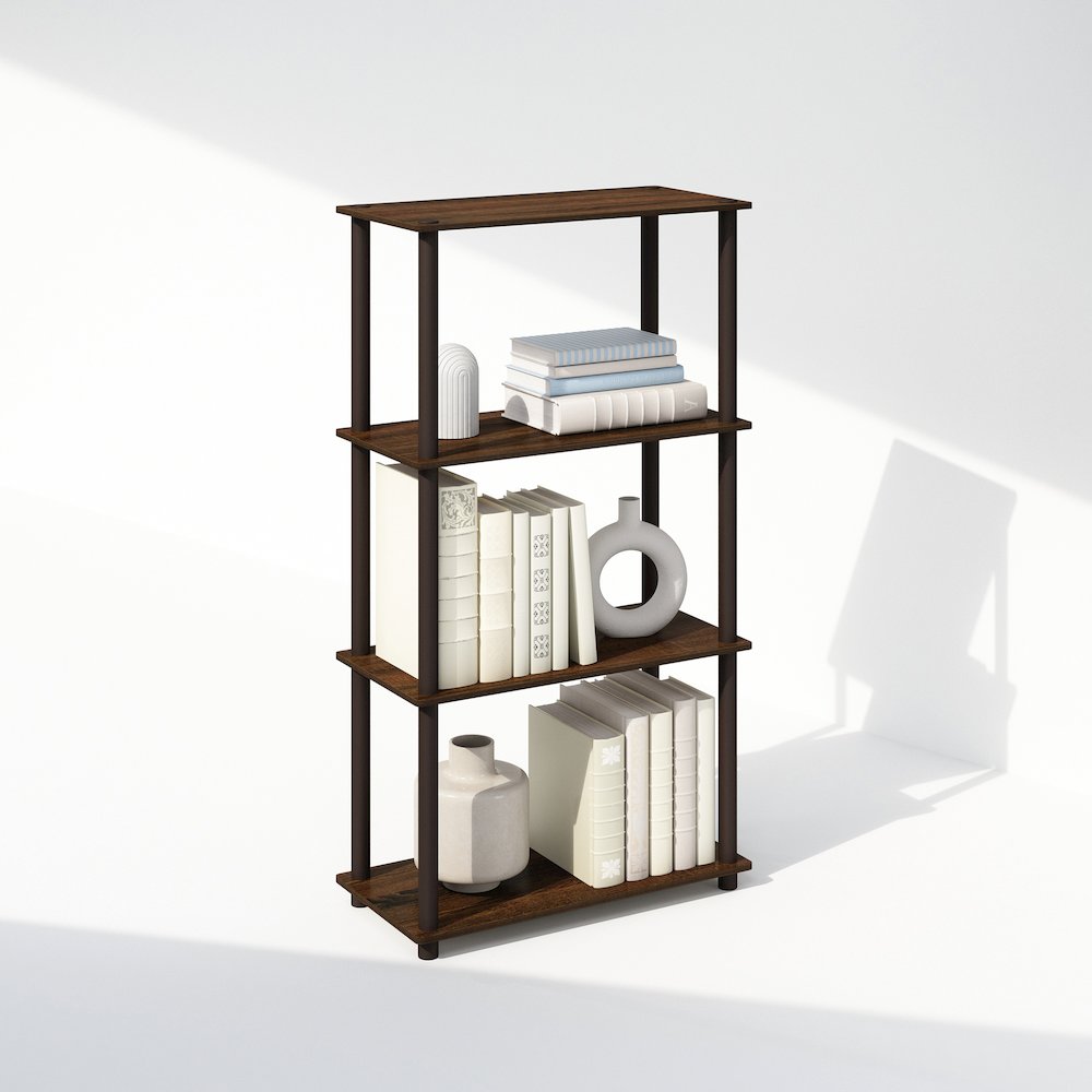Turn-N-Tube 4-Tier Multipurpose Shelf Display Rack, Shelving Unit, Bookcase. Picture 4