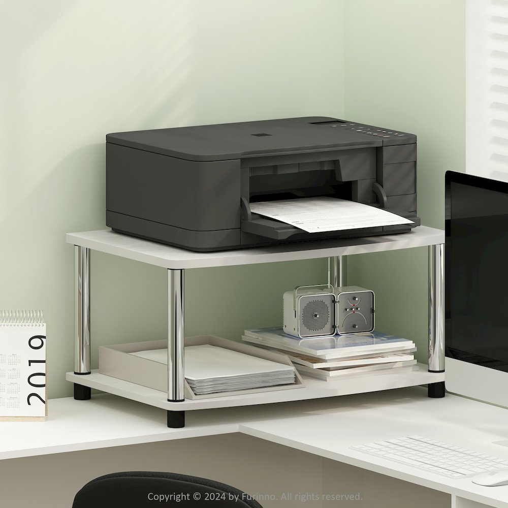 Turn-N-Tube 2-Tier Multipurpose Printer Stand Display & Storage Shelf. Picture 6