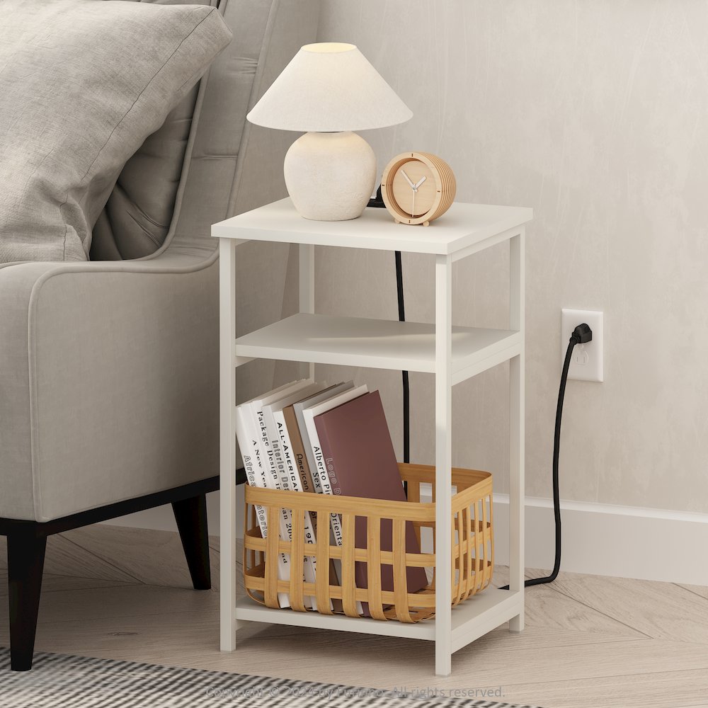 3-Tier Metal Frame Open Storage Side Table, End Table. Picture 6