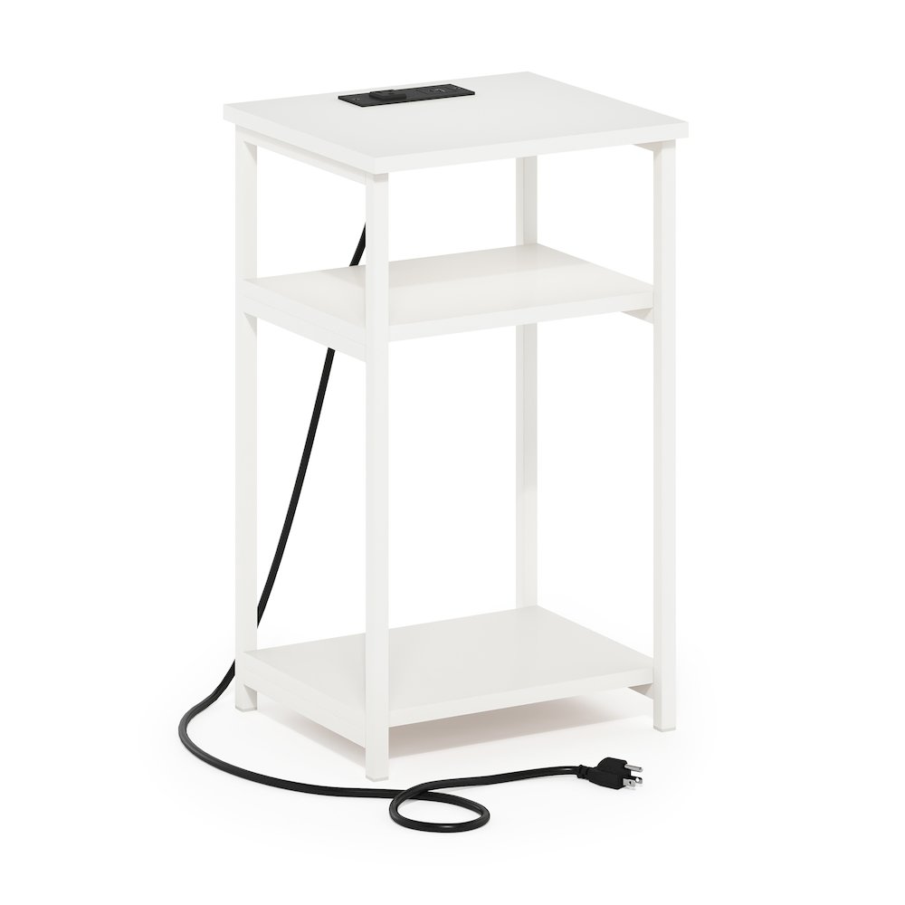 3-Tier Metal Frame Open Storage Side Table, End Table. Picture 1