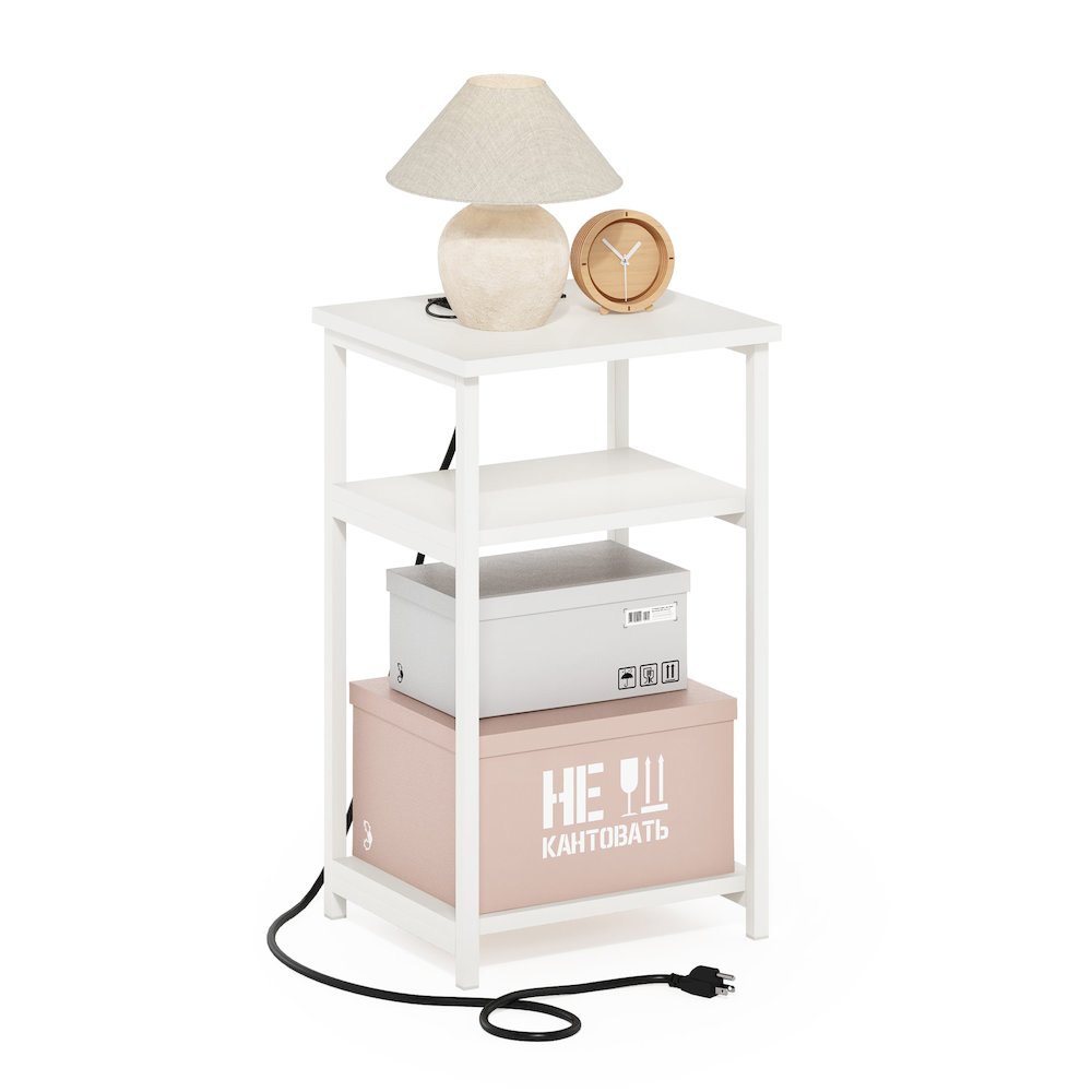 3-Tier Metal Frame Open Storage Side Table, End Table. Picture 4